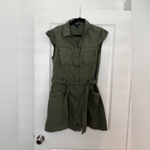 PAIGE Sage Green Collared Dress